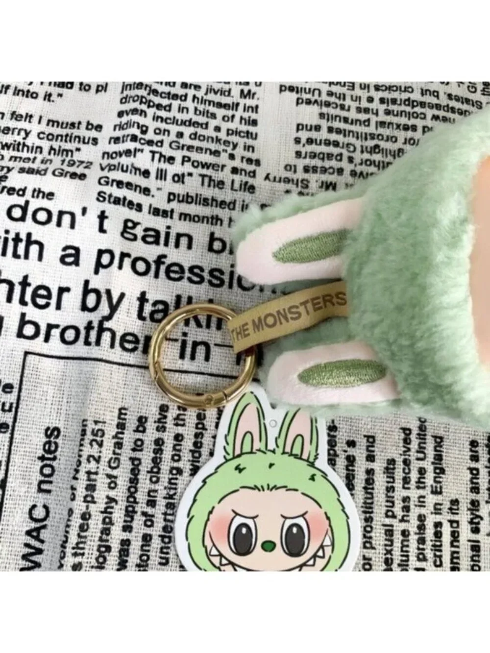 Green Plush Keychain Accessory - Picture 6 of 7